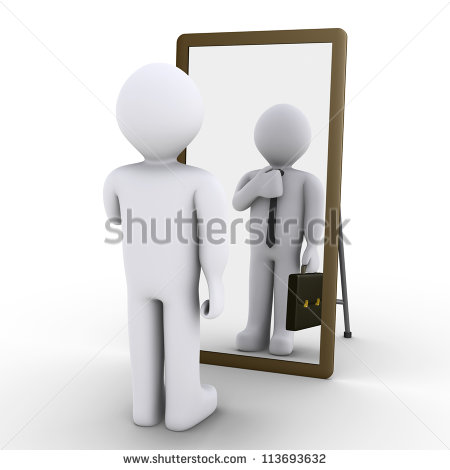Man Looking In Mirror Clipart 3d Person Looking At Mirror
