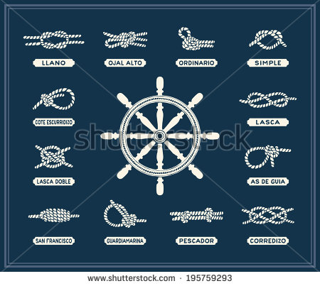Nautical Rope Knot Clipart Vintage Illustrations Of White