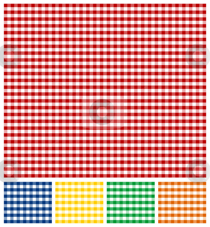 Picnic Tablecloth Texture Stock Vector Clipart Cross Weave Gingham    