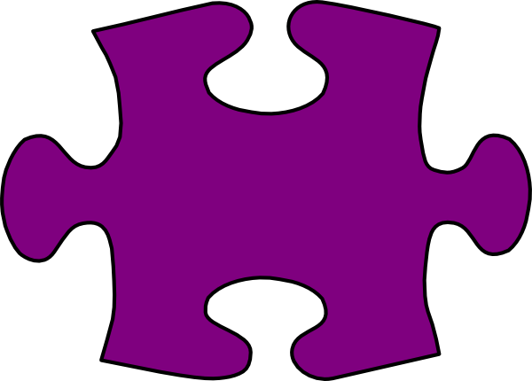  Purple Jigsaw Puzzle Piece Large Clip Art At Clker Com   Vector Clip    