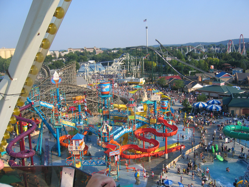 Section Of The Park As Seen From Thetop Of The Ferris Wheel