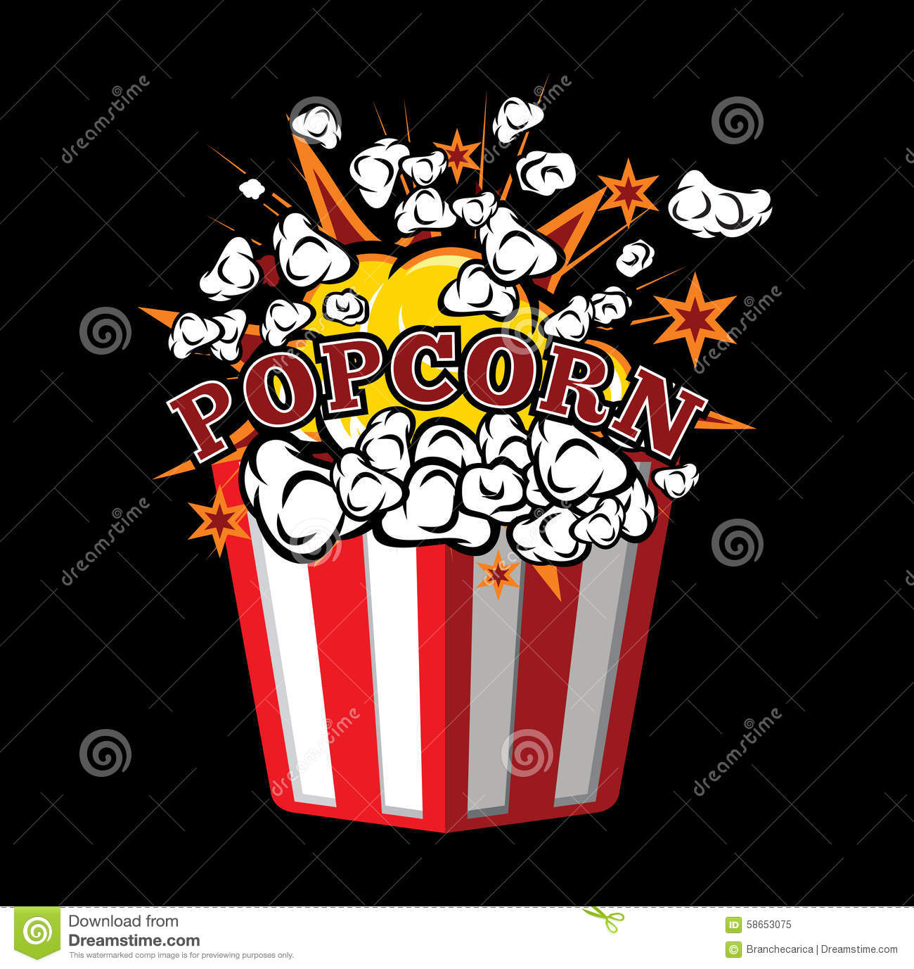 Vector Illustrations Of The Popcorn