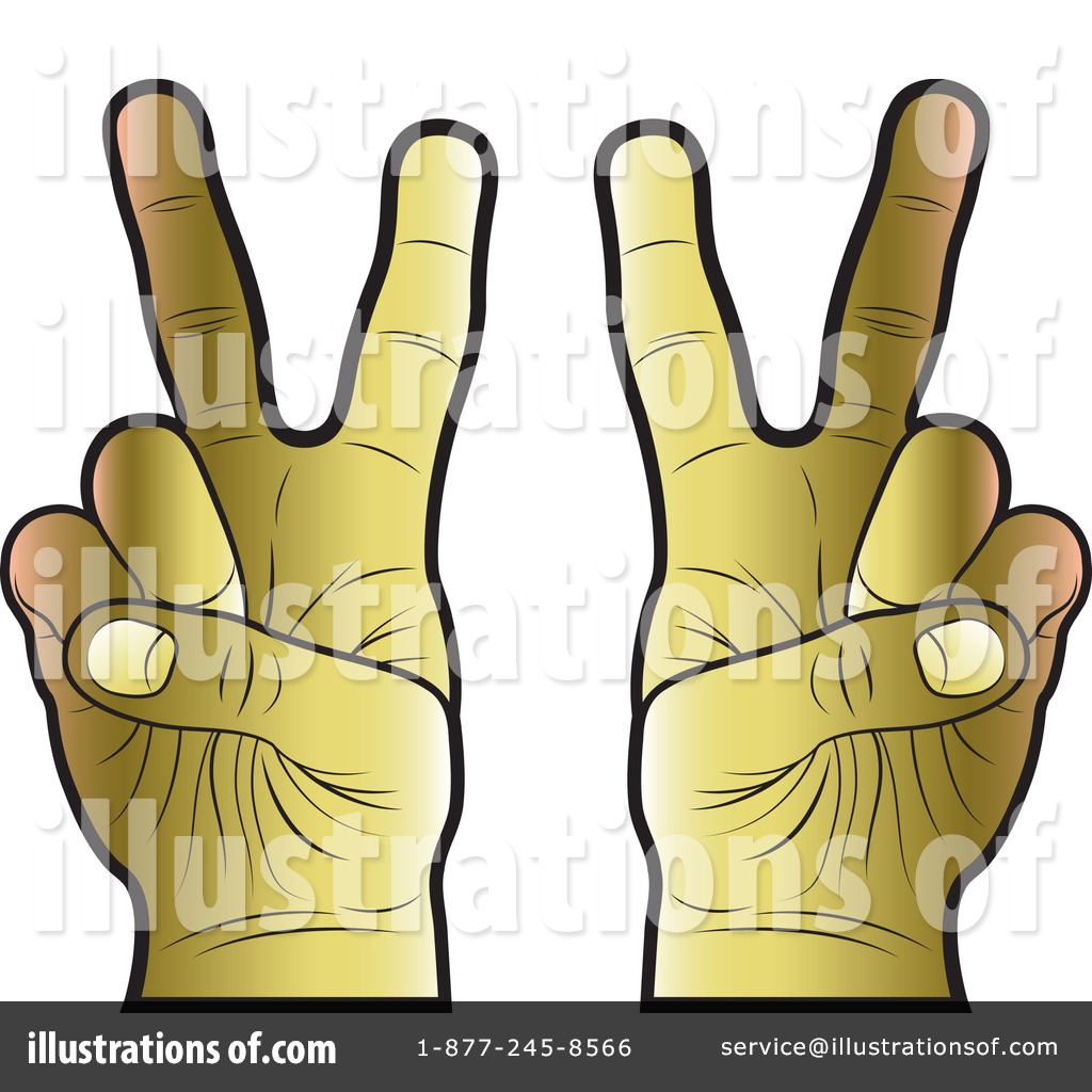 Victory Hand Clipart  1155963 By Lal Perera   Royalty Free  Rf  Stock