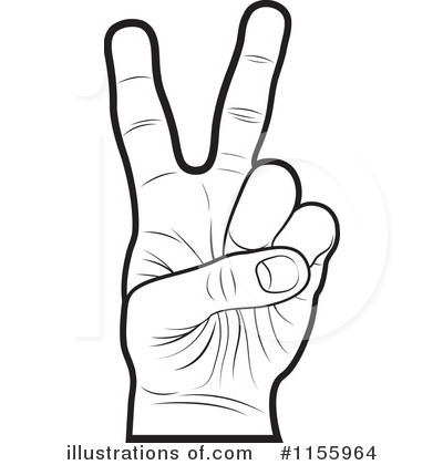 Victory Hand Clipart  1155964 By Lal Perera   Royalty Free  Rf  Stock