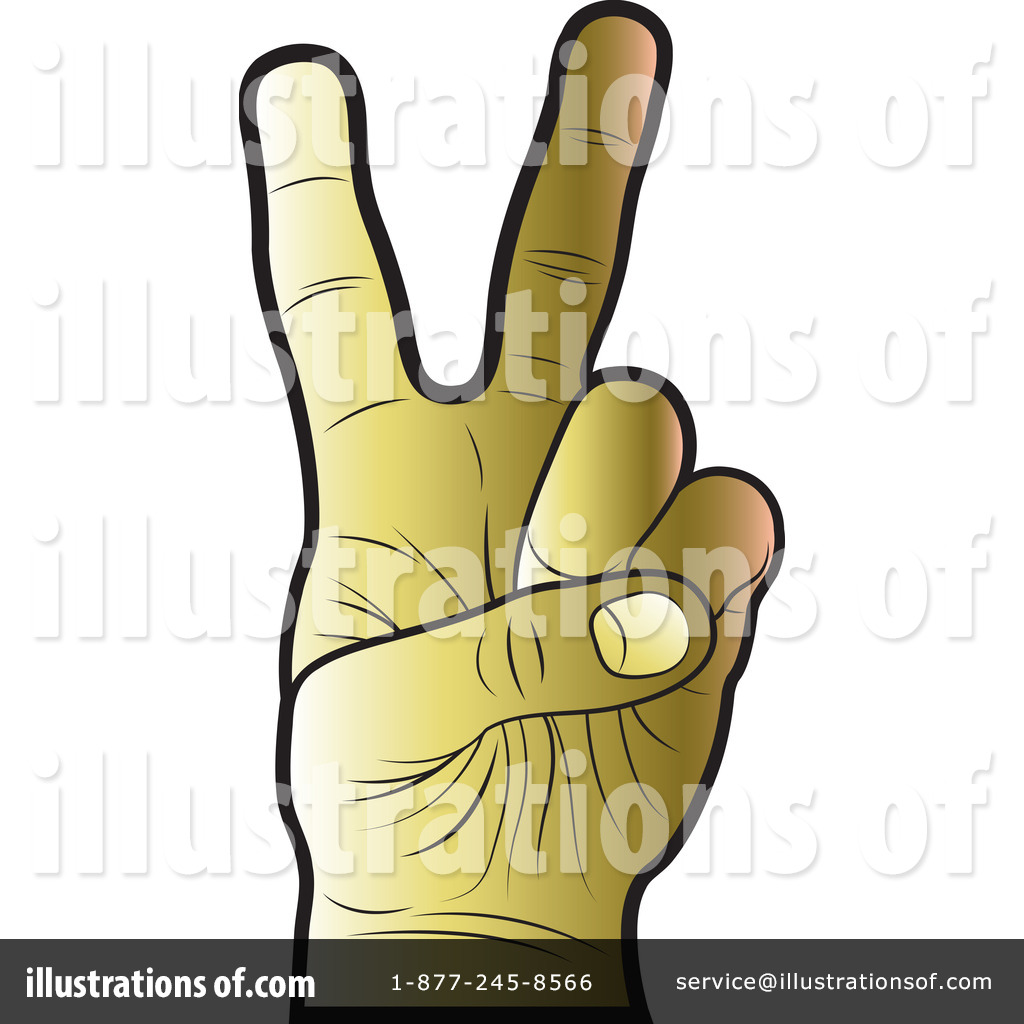 Victory Hand Clipart  1155966 By Lal Perera   Royalty Free  Rf  Stock