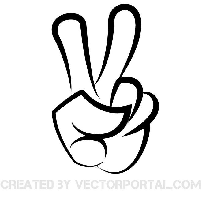 Victory Sign Vector Clip Art Eps
