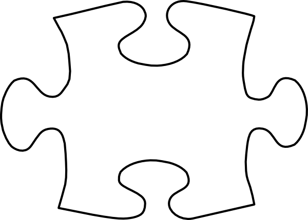 White Jigsaw Puzzle Piece Clip Art At Clker Com   Vector Clip Art    