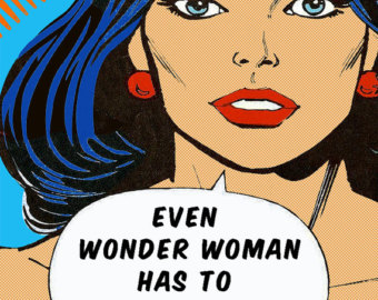 Wonder Woman Girls Bathroom Decor Comb Your Hair Wonder Woman S    