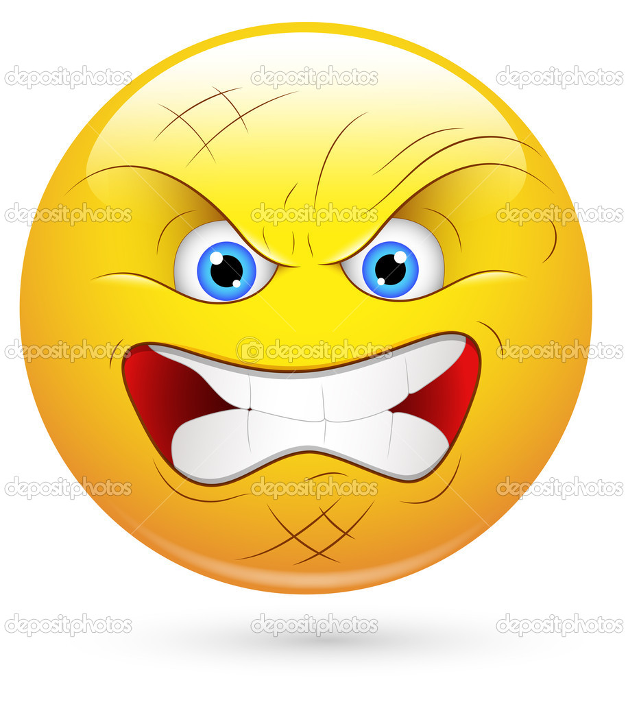 21686793 Smiley Vector Illustration   Angry Smiley Face Jpg