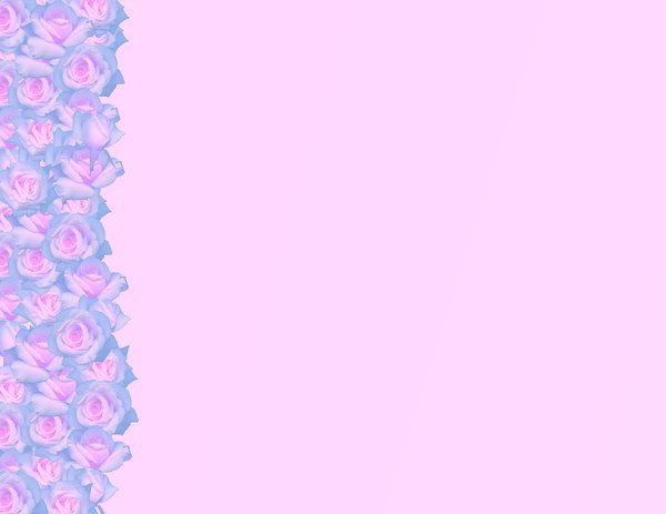 Blue And Pink Borders And Frames Simple Rose Border 4