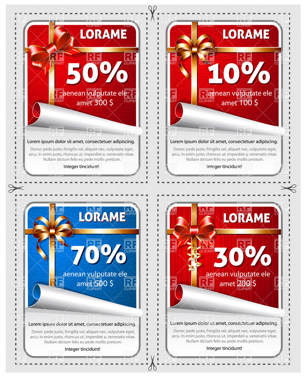 Christmas Sale Stickers With Bow And Ribbon Design Elements Download