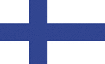 Color Flag Of Finland  White With A Blue Cross Extending To The Edges