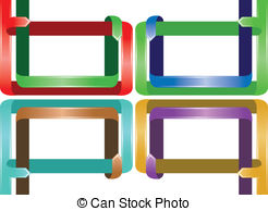 Colorful Ribbon Page Layout   Vector Illustration Of