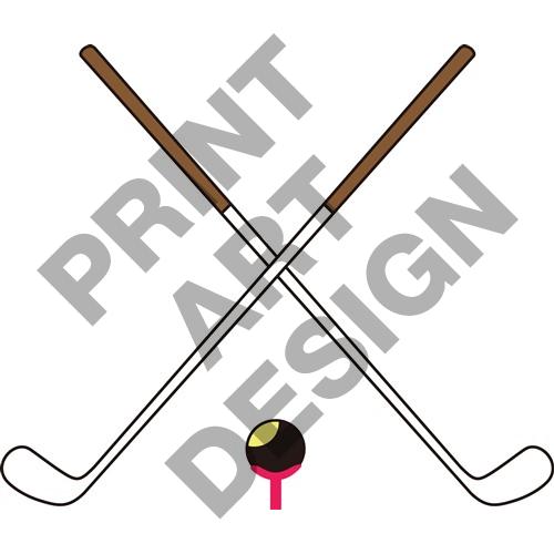 Crossed Golf Clubs With Golf Ball   Clipart Panda   Free Clipart    