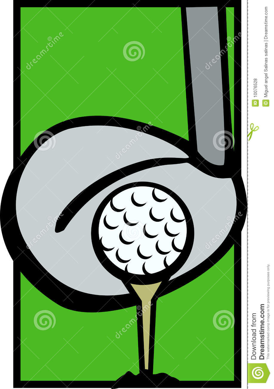 Crossed Golf Clubs With Golf Ball Golf Ball Tee Driver Club Vector    