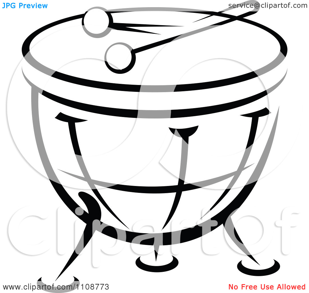 Drum Set Black And White Music Instrument Clipart Black And White