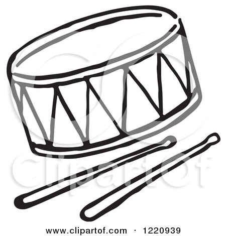 Drum Set Clipart Black And White 1220939 Clipart Of A Black And White