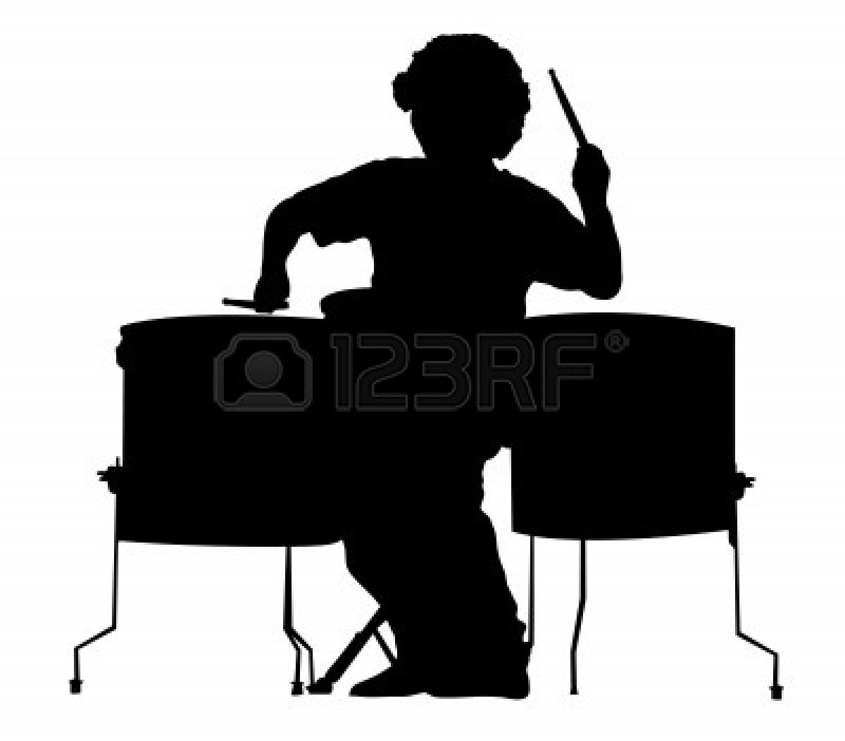 Drum Set Silhouette 21591482 Silhouette Of Drummer Playing The Drum