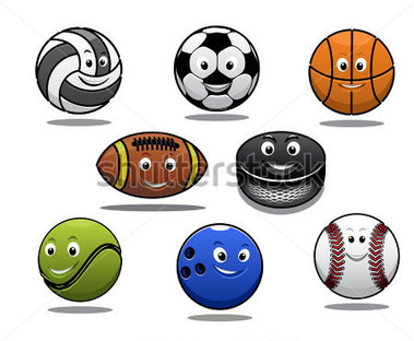 Equipment With A Volleyball Basketball Soccer Or Football Rugby Ball