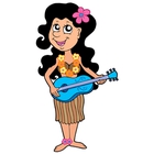 Hawaiian Dancers Cartoon Cartoon Hawaiian Musician