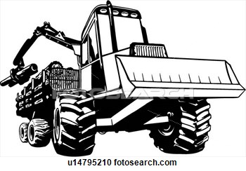 Heavy Industrial Log Mover Logmover View Large Graphic Clipart