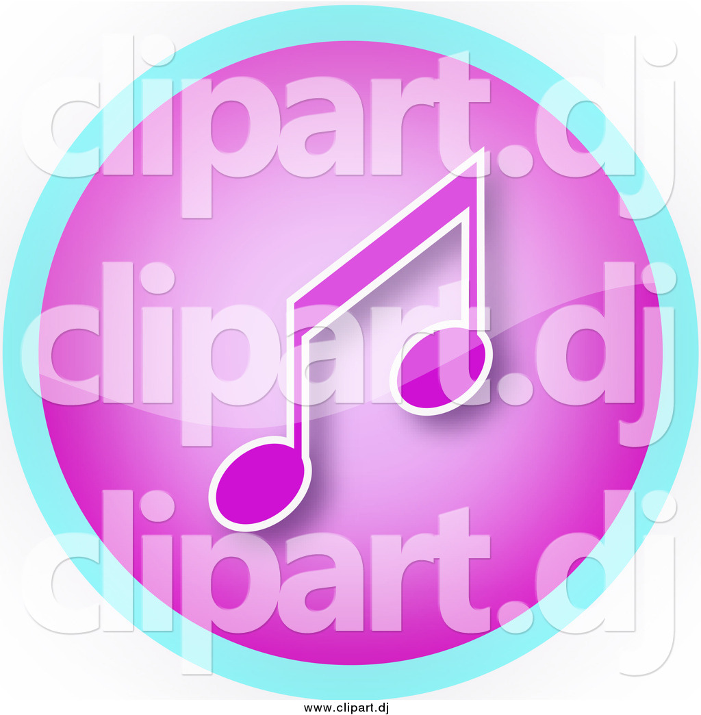 Larger Preview  Clipart Of A Purple And Music Note Icon By Yuhaizan    