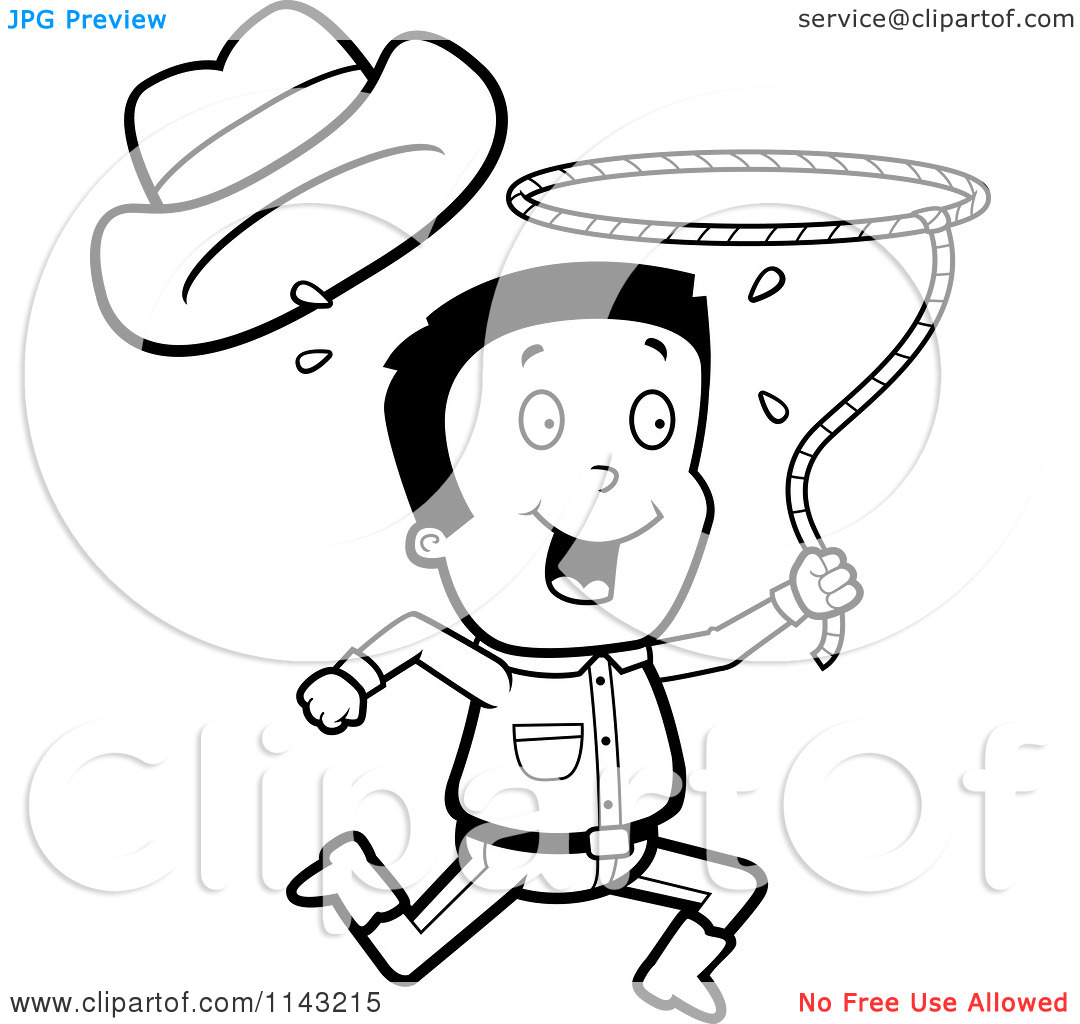 Of A Black And White Cowboy Losing His Hat Running With Lasso