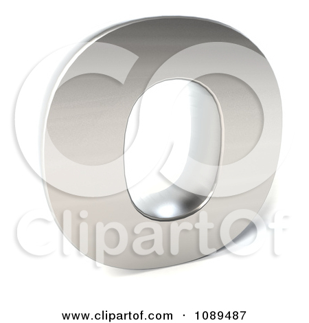 Royalty Free  Rf  Clipart Illustration Of A 3d Chrome Capital Letter U