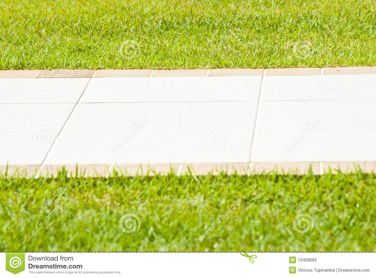 Sidewalk In The Grass Stock Photos   Image  13458683