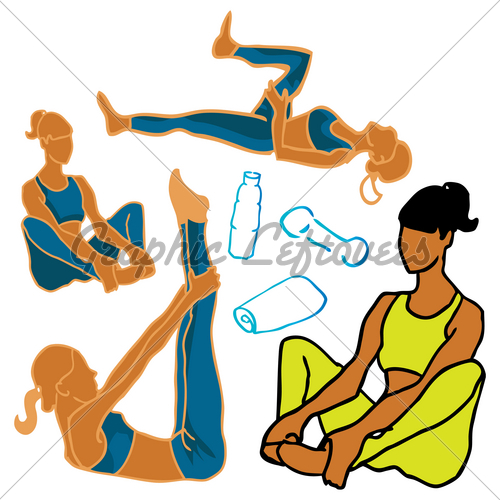 Sport   Fitness Woman Icons Eps   Gl Stock Images