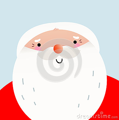 Stock Images  Cute Cartoon Smiling Santa Face  Image  35335334