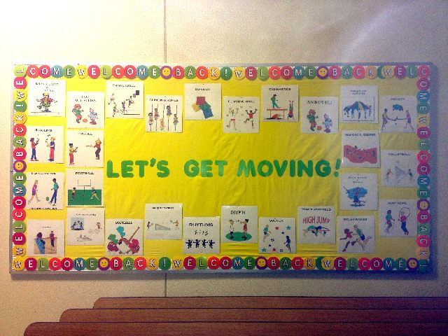 Title Of Bulletin Board  Welcome Back  Let S Get Moving