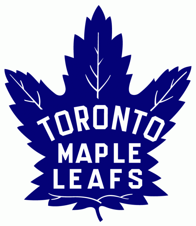 Toronto Maple Leafs Primary Logo  1939    Blue 35 Point Maple Leaf    