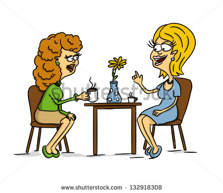 Two Friends Talking Clipart Cartoon Two Women Talking In