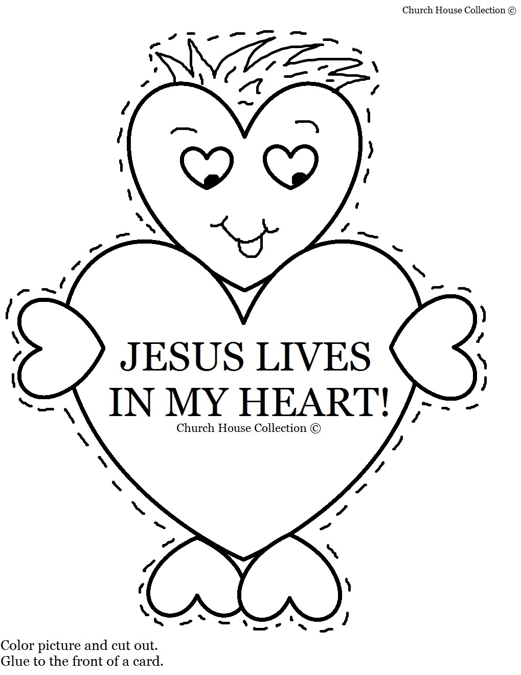 Valentine Jesus Lives In My Heart Card Craft