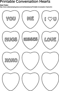 Valentine S Coloring Pages   Valentine Conversation Hearts Coloring