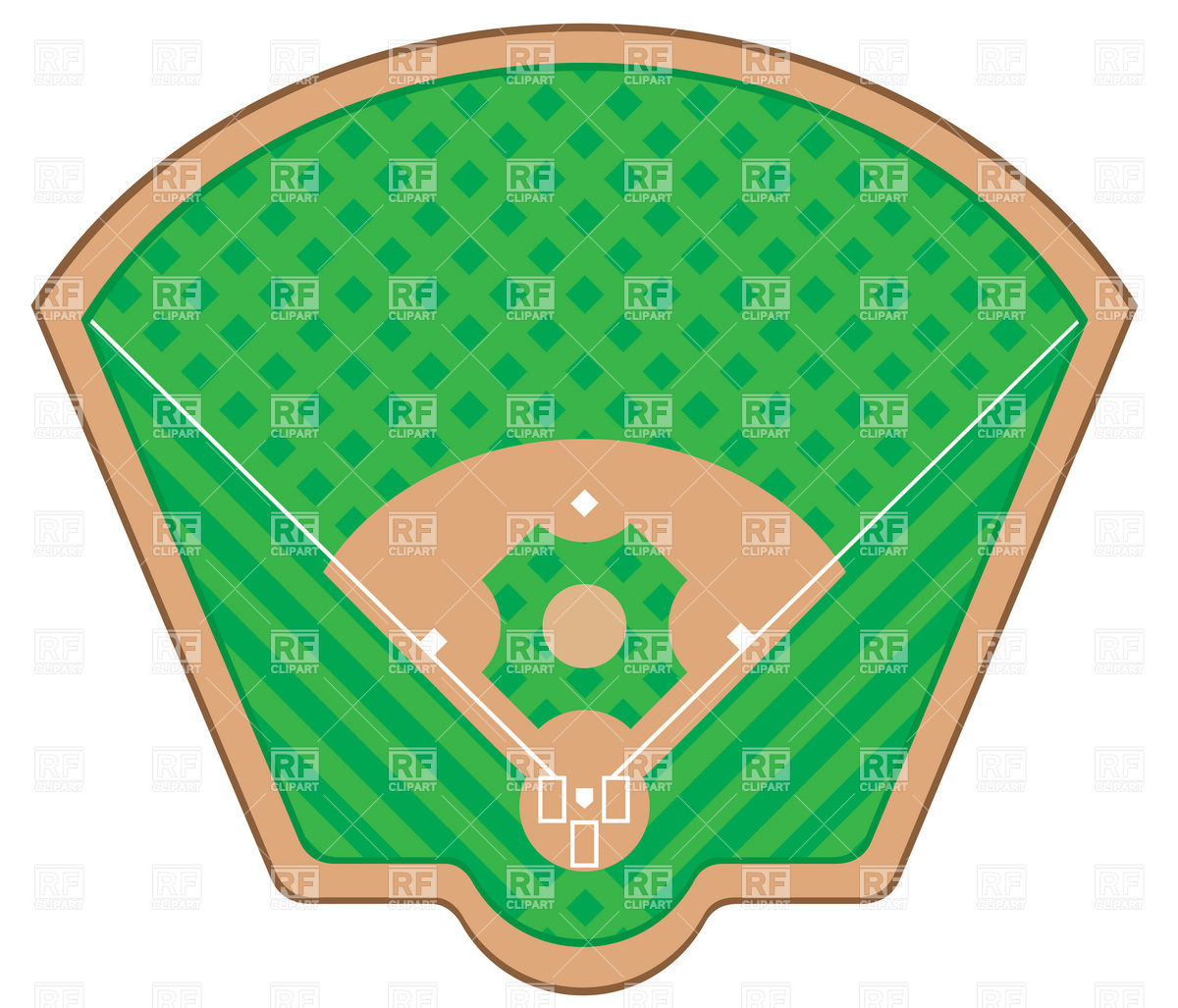 Baseball Field Green Layout Download Royalty Free Vector Clipart  Eps    