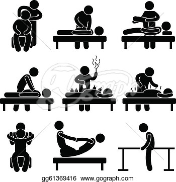 Chiropractic Physiotherapy Acupuncture And Massage  Vector Clipart