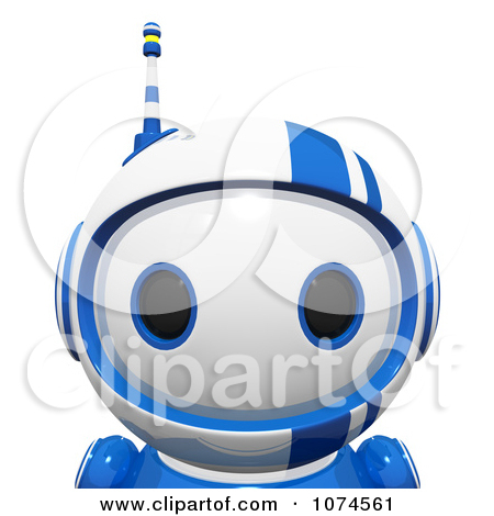 Clipart Cute 3d Blueberry Robot   Royalty Free Cgi Illustration By Leo