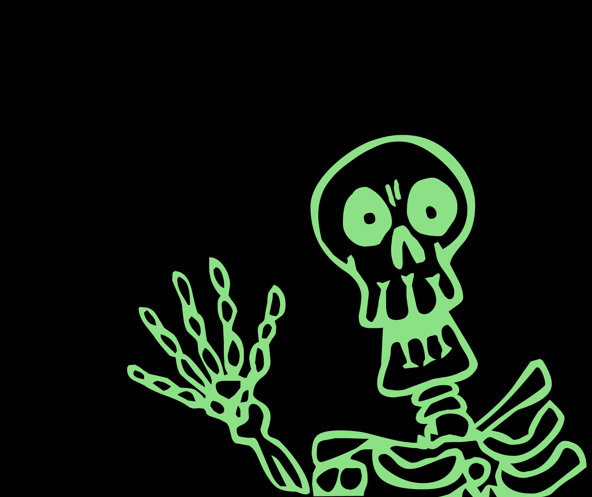 Creepy Photo Index   Halloween Clipart   Skeletonb Jpg