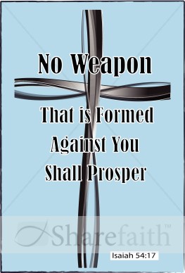 Cross And No Weapon   Cross Word Art