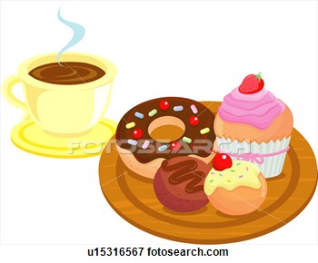 Cuisine Coffee Doughnut Dessert Food  Fotosearch   Search Clipart    