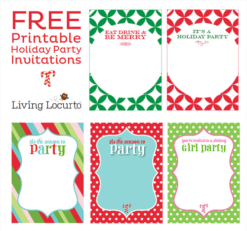 Free Printable Diy Holiday Party Invitations