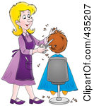 Free  Rf  Clipart Illustration Of A Stick People Character Hairdresser