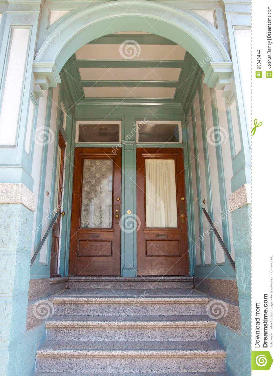 Gogeous Old Doors Show The Entrance To An Historic Home In San