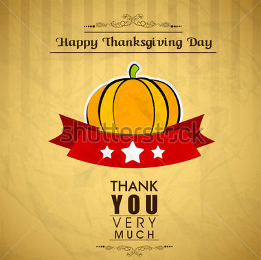       Holidays   Vintage Happy Thanks Giving Background With Pumpkin