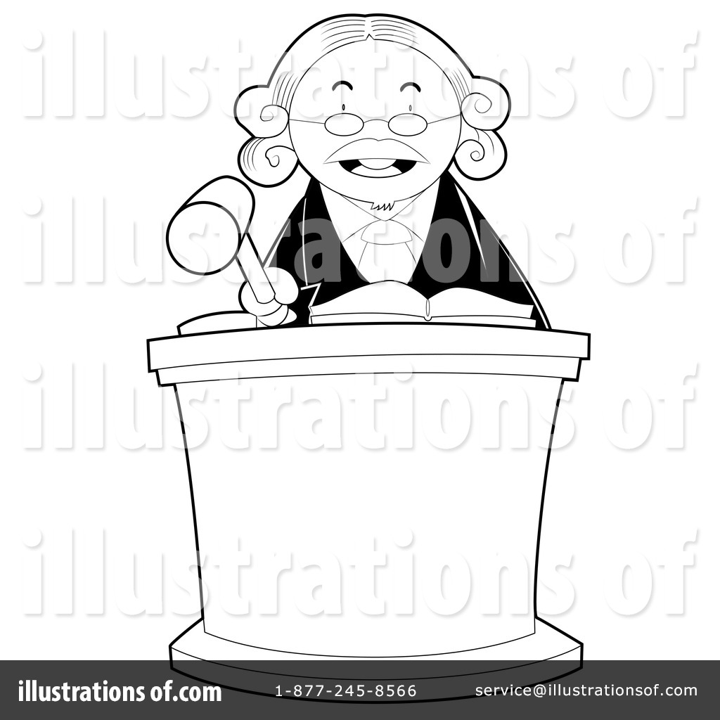 Judge In Courtroom Clipart More Clip Art Illustrations Of