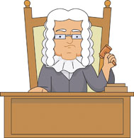 Judge In Courtroom