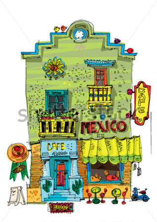 Mexican Restaurant Cartoon Stock Vector   Clipart Me