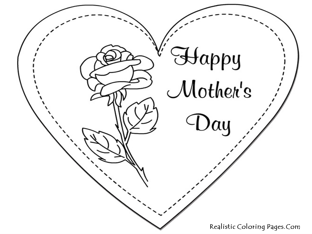Mothers Day Greeting Card Printable Coloring Pages